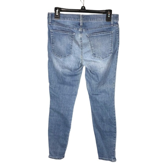 Current Elliott Size 27 The Moto Stiletto Jeans Apache Blue Ankle Zip Edgy Biker - Picture 2 of 6